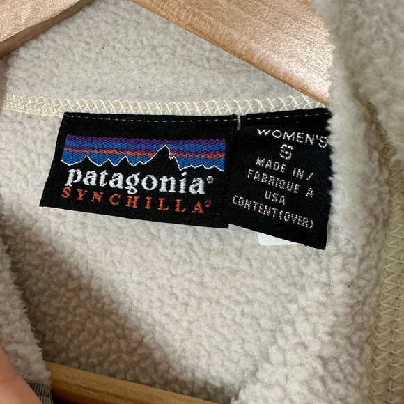 PATAGONIA  Synchilla Beige Windzone Jacket Small - Picture 4 of 8